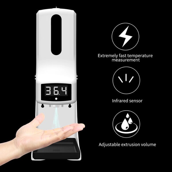 Temperature Monitor with Sanitizer Dispenser