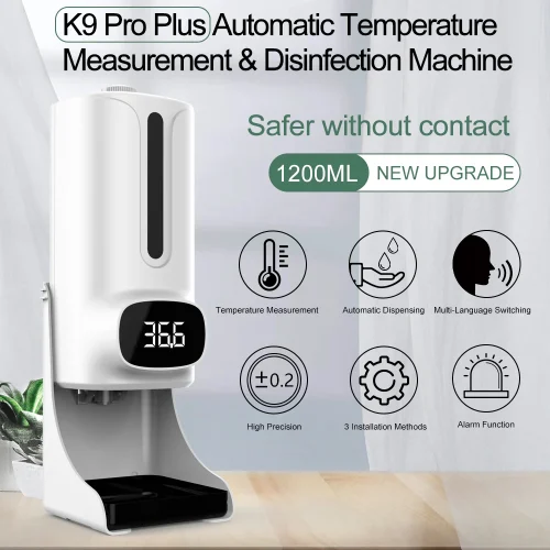 Temperature Monitor with Sanitizer Dispenser