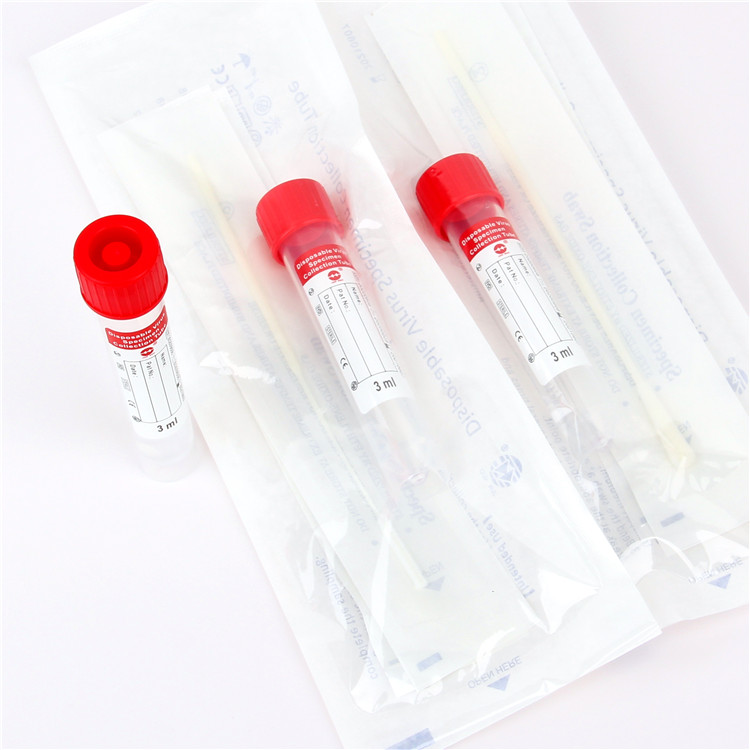 Sterile 3ML Virus Collection Tube VTM with Oral & Nasal Swab - Image 4